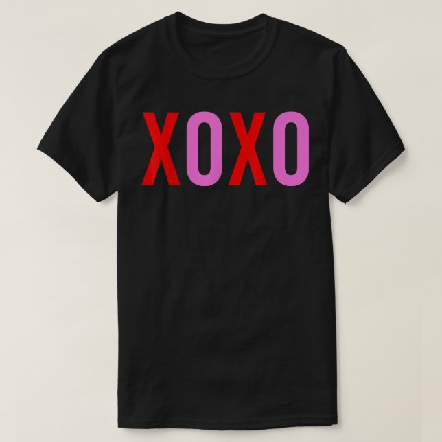 Camiseta Dia de os namorados XOXO Homens Mulheres Namorados (Frente do Design)