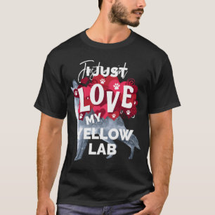 Camiseta Dia de os namorados Yellow Lab Labrador Dog Love G