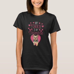 Camiseta Dia de os namorados Yorkshire Terrier My Yorkie é