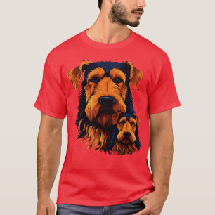 Camiseta Dia de os pais Airedale Terrier