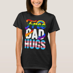 Camiseta Dia de os pais Arco-Íris Abraços De Pai Livre Lgbt