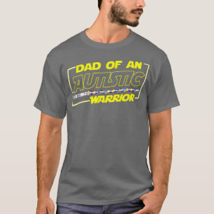 Camiseta Dia de os pais Autismo Pai de Consciência do Guerr