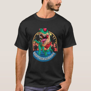 Camiseta Dia de os pais Brothersaurus Rex Dinosaur Irmão Sa