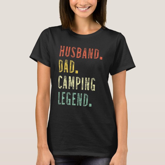 Camiseta Dia de os pais Camper Husband Pai Legenda Vi (Frente)