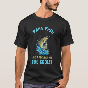 Camiseta Dia de os pais Capturando salmão Peixe Papa Angl d