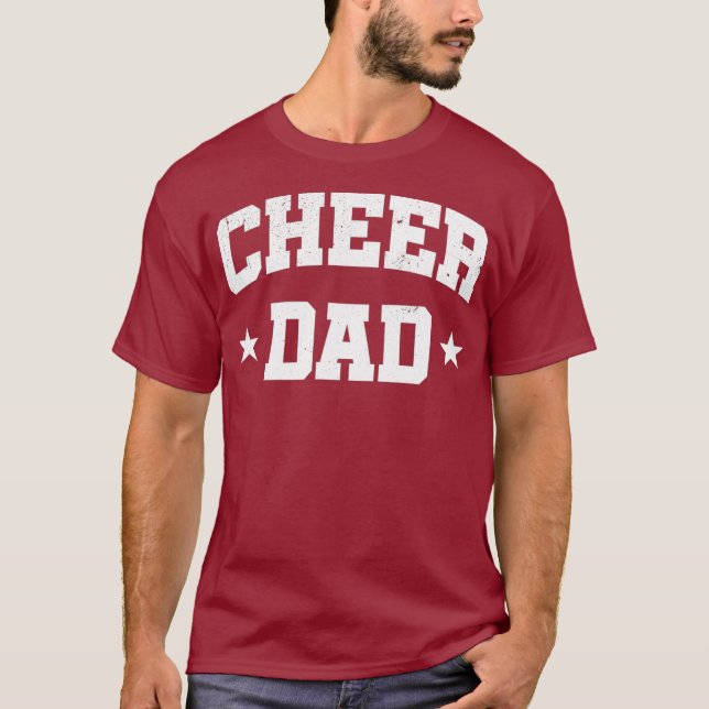 Camiseta Dia de os pais Cheerleader Engraçado de Cheque Pai (Frente)