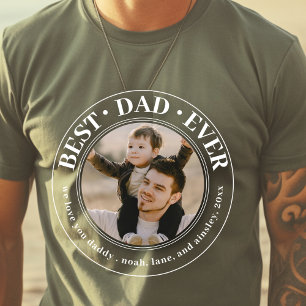 Camiseta Dia de os pais Clássico de Fotografia Personalizad