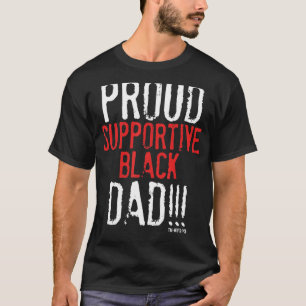 Camiseta Dia de os pais com orgulho Pai preto de suporte