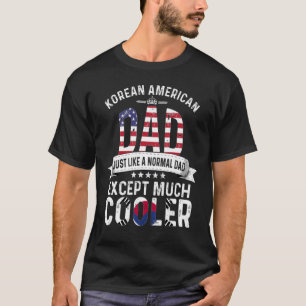 Camiseta Dia de os pais coreano Pai americano Papa Coreia d
