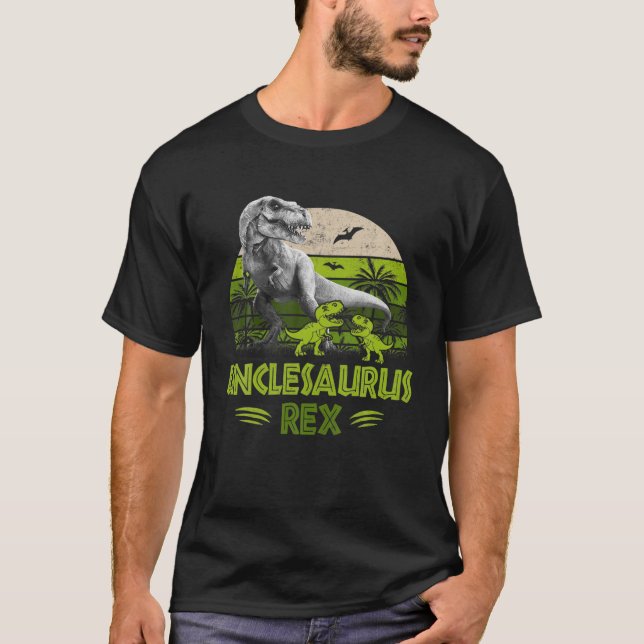 Camiseta Dia de os pais Cuja Dinossaura do Unclesaurus Rex  (Frente)