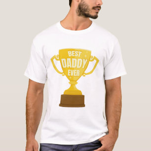 Camiseta Dia de os pais da Taça Troféu de Melhor Pai Nunca