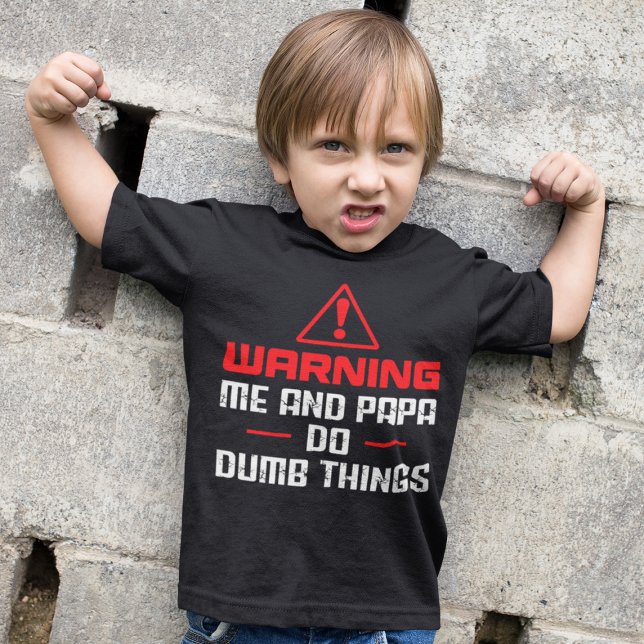 Camiseta Dia de os pais De Avisar-Me E Papá Do Dumb (Criador carregado)
