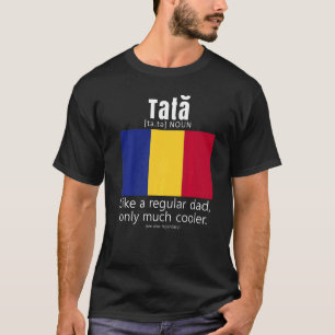 Camiseta Dia de os pais de bandeira do Patrimônio Romeno Am