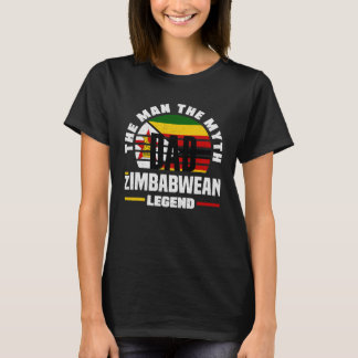 Camiseta Dia de os pais de Bandeira do Zimbabué