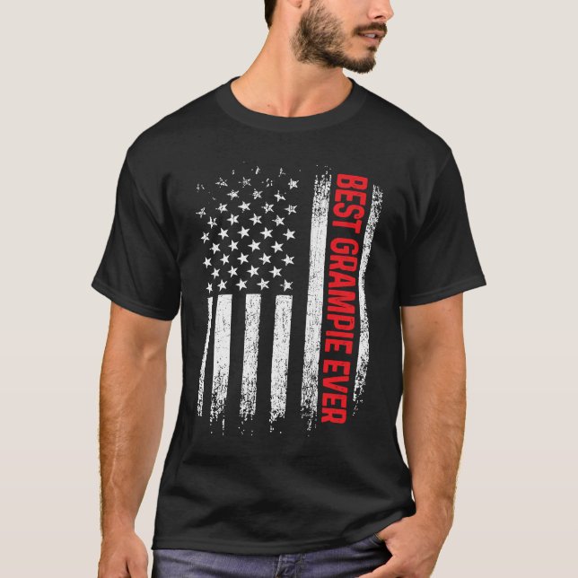 Camiseta Dia de os pais de Bandeira Ever-Americano do Melho (Frente)