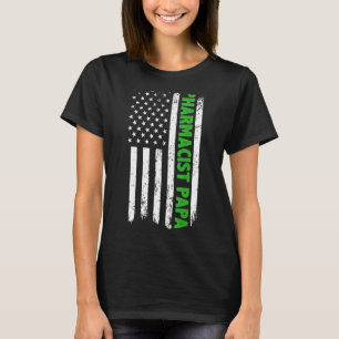 Camiseta Dia de os pais de Bandeira Papa-Americano