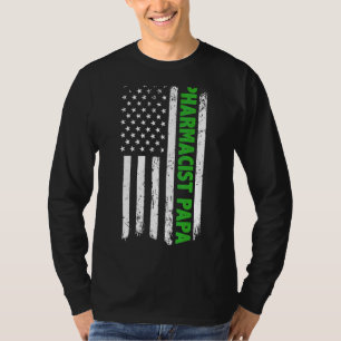 Camiseta Dia de os pais de Bandeira Papa-Americano
