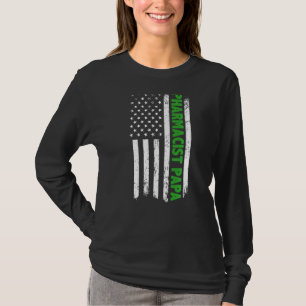 Camiseta Dia de os pais de Bandeira Papa-Americano