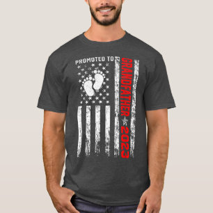 Camiseta Dia de os pais De Bandeira Retro-Americano Mens Pr