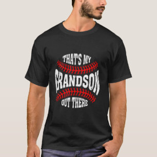 Camiseta Dia de os pais De Baseball T É Meu Avô Lá Fora Gr