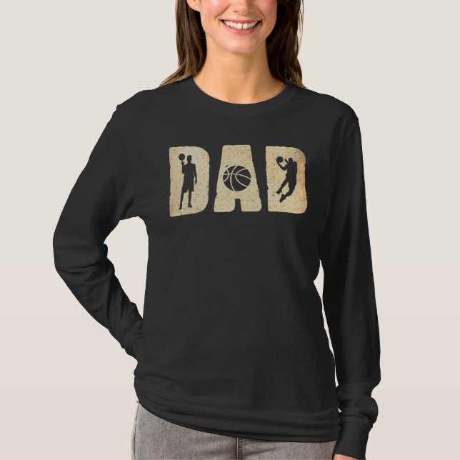 Camiseta Dia de os pais de basquetebol Pai (Frente)