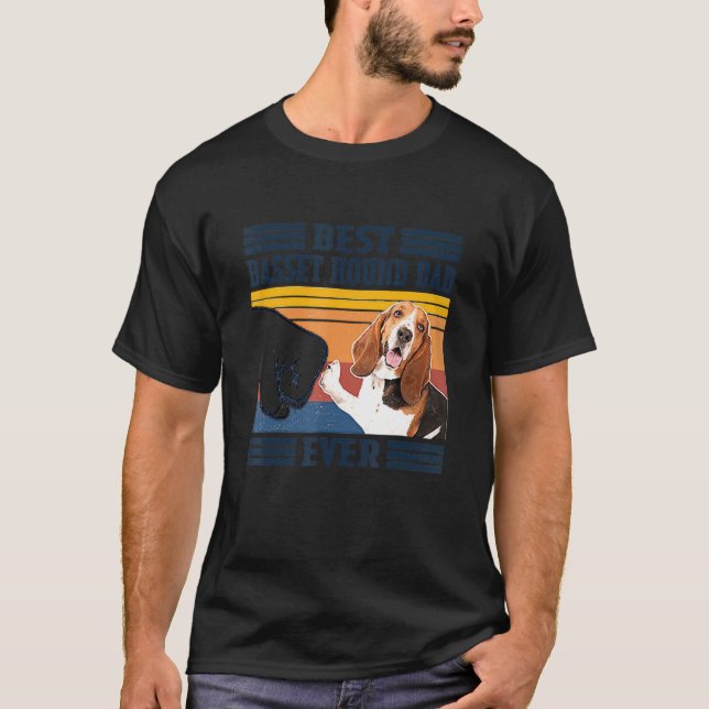 Camiseta Dia de os pais De Cachorro Da Melhor Base Do Mens (Frente)