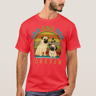 Camiseta Dia de os pais de cães Presente Pet Owt Pug
