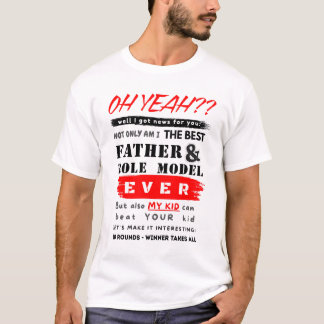 Camiseta Dia de os pais de Cotação Funny do Modelo de Funçã
