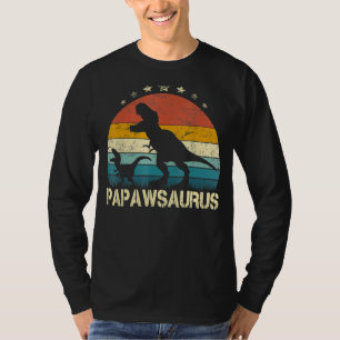 Camiseta Dia de os pais De Dinossauro Papaw Saurus Rex Para