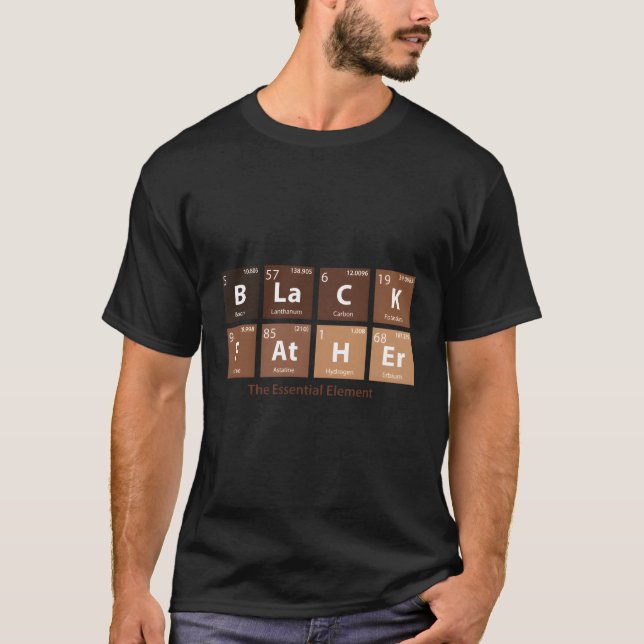 Camiseta Dia de os pais de Espetáculo Negro Pai Essencial (Frente)