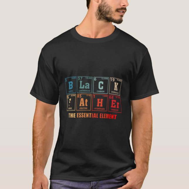 Camiseta Dia de os pais de Espetáculo Negro Pai Essencial (Frente)