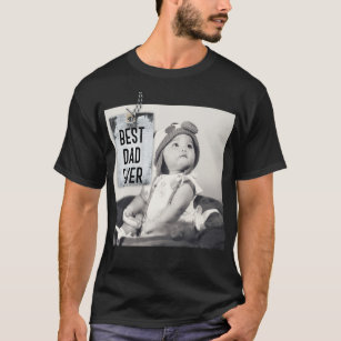 Camiseta Dia de os pais de Fotos Personalizado do Melhor Pa