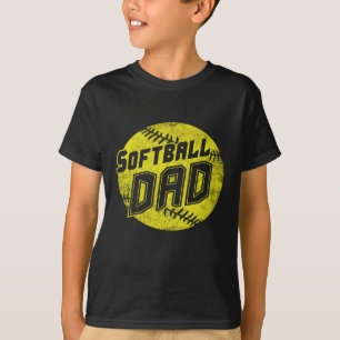 Camiseta Dia de os pais de inclinação do Pai de softball
