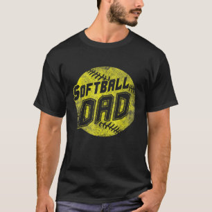 Camiseta Dia de os pais de inclinação do Pai de Softball Me