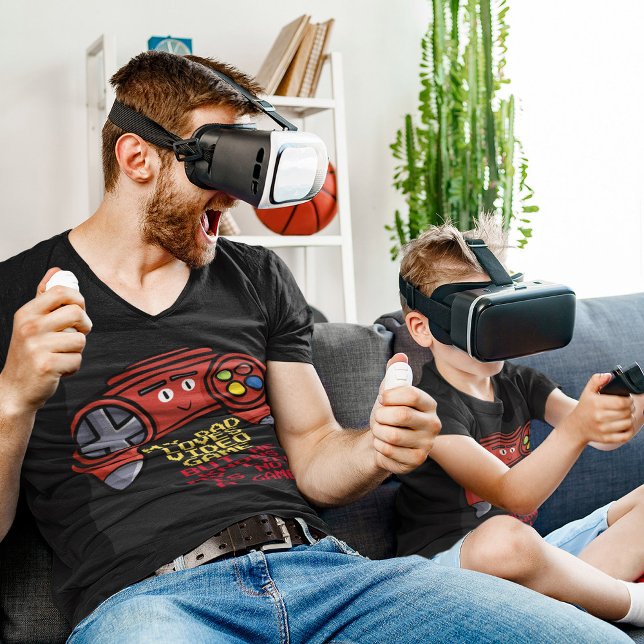 Camiseta Dia de os pais de Joystick Vermelho Engraçado Pret (Criador carregado)