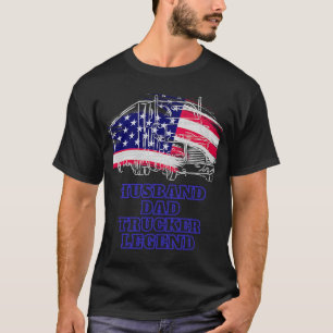 Camiseta Dia de os pais de Legenda do Caminhoneiro do Pai M