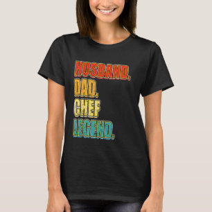 Camiseta Dia de os pais de legenda do Chef de Pai do marido