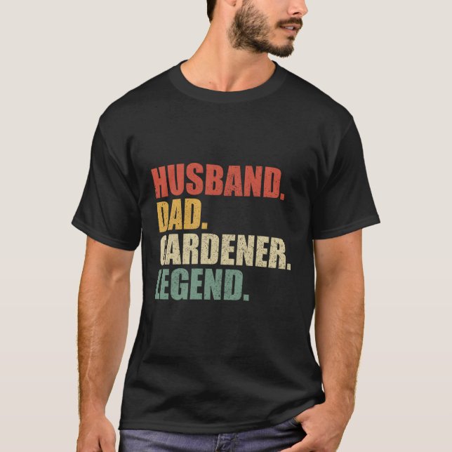 Camiseta Dia de os pais de legenda do Pai para marido jardi (Frente)