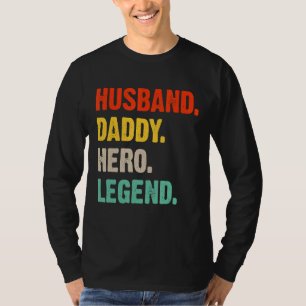 Camiseta Dia de os pais de Legenda Herói do Pai Marido Papa