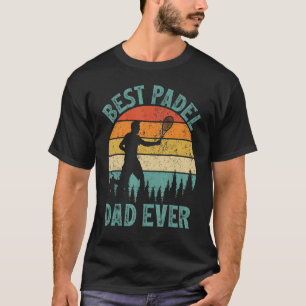 Camiseta Dia de os pais De Melhor Pai De Padel Do Mens Vint