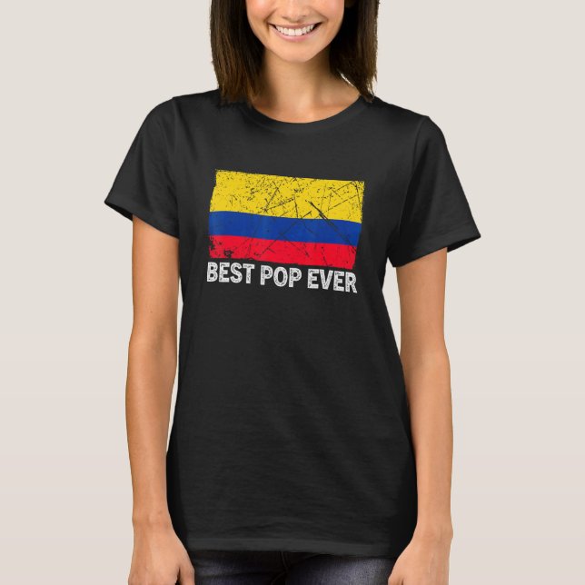 Camiseta Dia de os pais de Melhor Pop de Sinalizador da Col (Frente)