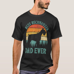 Camiseta Dia de os pais De Melhor Schnauzer Do Mens Vintage