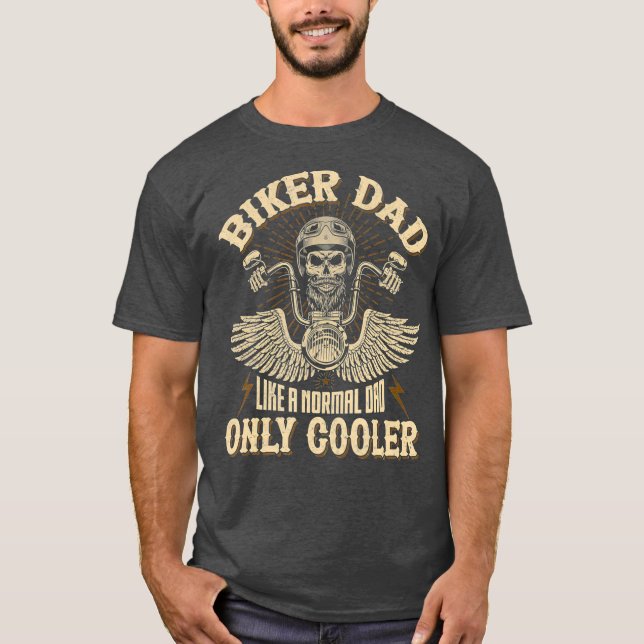 Camiseta Dia de os pais De Motocicleta Biker Para Biker Eng (Frente)