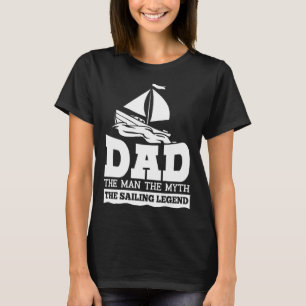 Camiseta Dia de os pais de Pai de Barco de vela à vela