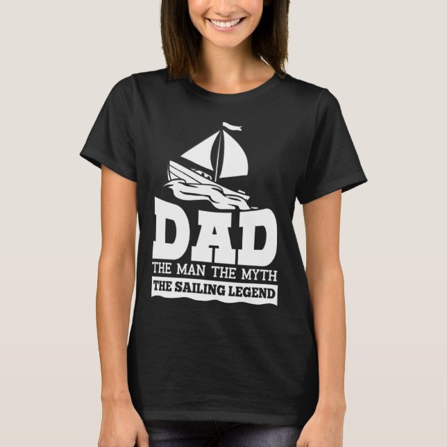 Camiseta Dia de os pais de Pai de Barco de vela à vela (Frente)