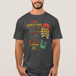 Camiseta Dia de os pais de Pai de Bônus da retro Stepdad