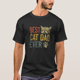 Camiseta Dia de os pais De Pai De Gato Do Melhor Pai De Gat