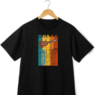 Camiseta Dia de os pais de Pai de Música Vintage