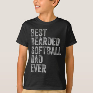 Camiseta Dia de os pais de Pai de softball barrado