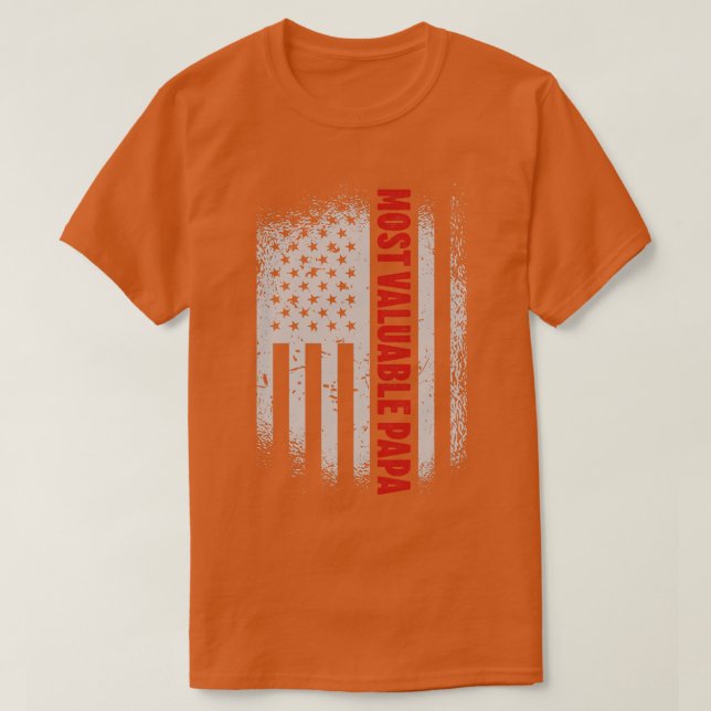 Camiseta Dia de os pais de Pai Papa mais valioso (8) (Frente do Design)